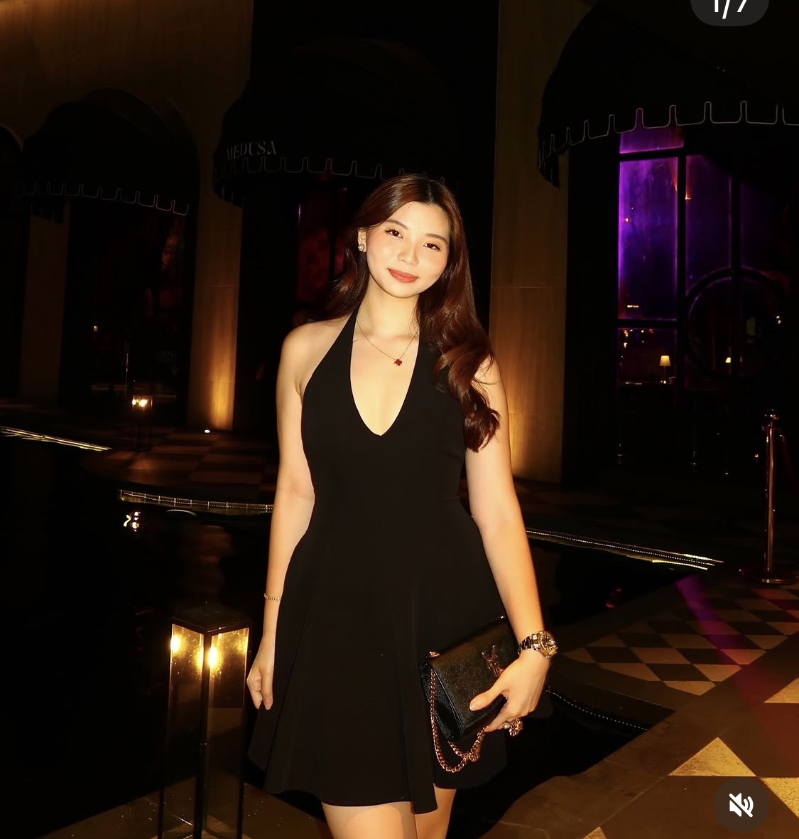 Jenelle Sy out in Manila at night